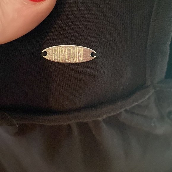 Rip Curl maxi dress black with side waist crochet cut outs L - Picture 6 of 12